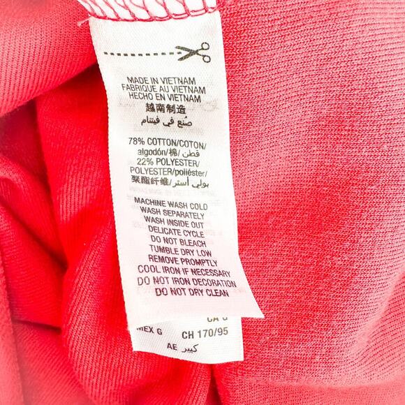 Juicy Couture Velour Red Los Angeles Long Sleeve Hoodie Vintage Y2K Size L - Picture 4 of 6